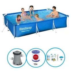 Bestway Pool Steel Pro 300x201x66 cm - Med tilbehør