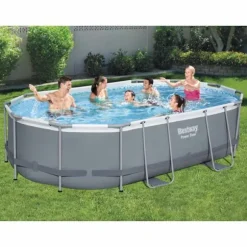 Bestway Power Steel oval swimmingpoolsæt | Størrelse: 488x305x107 cm