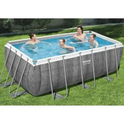 Bestway Power Steel rektangulær swimmingpool 412x201x122 cm | Farve: Rattan