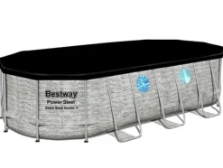 Bestway Power Steel Swim Vista Series II Familiepool med Sikkerhedsvinduer, 549x274x122cm