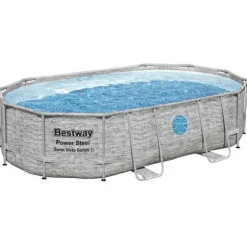 Bestway Power Steel swimmingpoolsæt - Inkl. filterpumpe | Størrelse: 488x305x107 cm