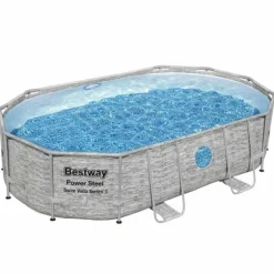 Bestway Power Steel swimmingpoolsæt - Inkl. filterpumpe | Størrelse: 488x305x107 cm