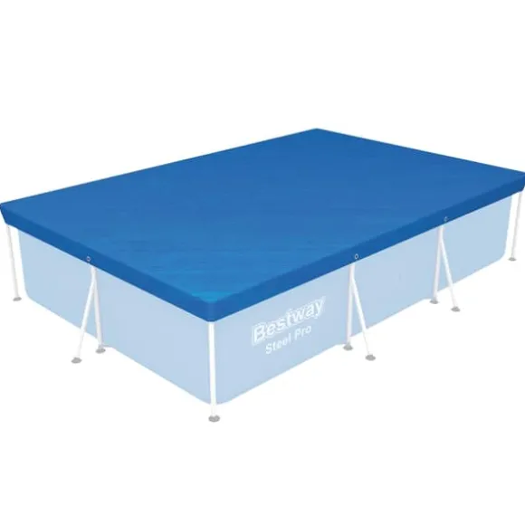 Bestway Rectangular Steel Pro Swimming Pool - 300 x 201 x 66 cm - Blå - Inkluderet tilbehør CB1