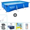 Bestway Rectangular Steel Pro Swimming Pool - 300 x 201 x 66 cm - Blå - Inklusive Tilbehør CB20