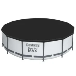 Bestway Round Oppustelig Fast Set Swimming Pool - Paradise Print - 457 x 84 cm - Inklusive Tilbehør CB51