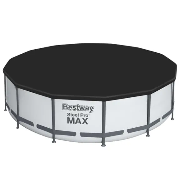 Bestway Round Oppustelig Fast Set Swimming Pool - Rattan Print - 457 x 84 cm - Inklusive Tilbehør CB14
