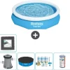 Bestway Round Oppustelig Fast Set Swimming Pool - 305 x 66 cm - Blå - Inklusive Tilbehør CB13