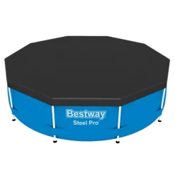 Bestway Round Oppustelig Fast Set Swimming Pool - 305 x 66 cm - Blå - Inklusive Tilbehør CB13