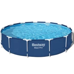 Bestway Round Steel Pro Swimming Pool - 396 x 84 cm - Blå - Inklusive Tilbehør CB59