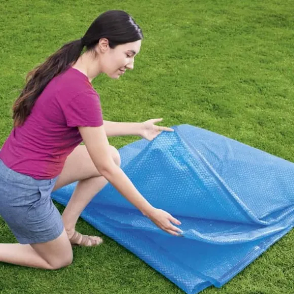 Bestway solopvarmet poolovertræk Flowclear 356 cm | Farve: Blå | Størrelse: 356 cm