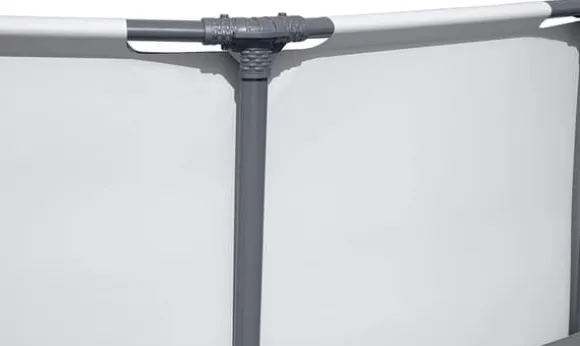 Bestway Steel Pro Max 549x122 cm Rund Overjordisk Pool Sæt med Pumpe, Stige og Dække - Arktisk Grå