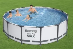 Bestway Steel Pro Max 549x122 cm Rundt Ramme Pool Sæt med Pumpe, Stige & Tilbehør