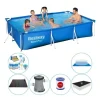 Bestway Steel Pro Rectangular 300x201x66 cm - Pool Comfort Package