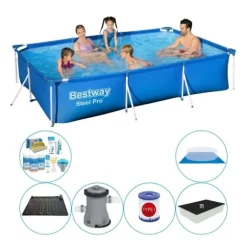 Bestway Steel Pro Rectangular 300x201x66 cm - Pool Comfort Package