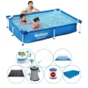 Bestway Steel Pro Rectangular 221x150x43 cm - Poolsæt