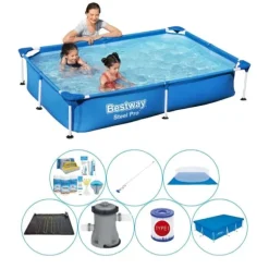 Bestway Steel Pro Rectangular 221x150x43 cm - Poolsæt