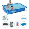 Bestway Steel Pro Rectangular 221x150x43 cm - Blå - Pool tilbud