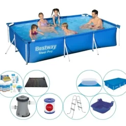 Bestway Steel Pro Rectangular 300x201x66 cm - Pool med tilbehør