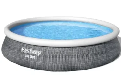 Bestway Swimming Pool - Fast Set - Paradise Flowers - 457 x 84 cm - Inklusiv WAYS vedligeholdelsespakke & filterpumpe