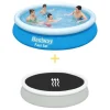 Bestway Swimming Pool - Fast Set - 366 x 76 cm - Inklusiv solsejl