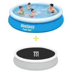 Bestway Swimming Pool - Fast Set - 366 x 76 cm - Inklusiv solsejl