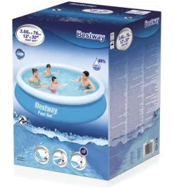 Bestway Swimming Pool - Fast Set - 366 x 76 cm - Inklusiv solsejl