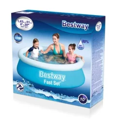 Bestway Swimming Pool - Hurtigt sæt - 183 x 51 cm - Inklusiv vedligeholdelsessæt