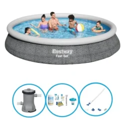 Bestway Swimming Pool Fast Sæt - 457x84 cm - Svømmebassin sæt