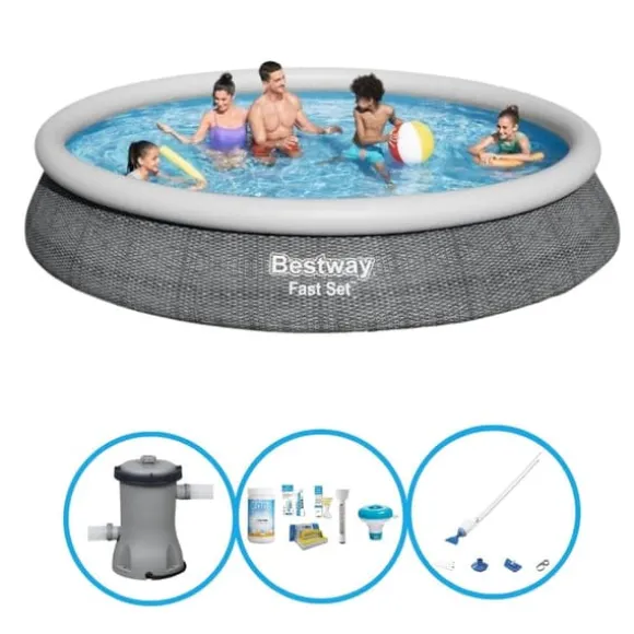 Bestway Swimming Pool Fast Sæt - 457x84 cm - Svømmebassin sæt