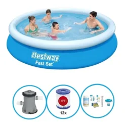 Bestway Swimming Pool Fast Set - Swimming Pool Bundle - 366x76 cm