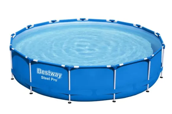 Bestway swimmingpool - Steel Pro - 396 x 84 cm - Inklusiv solsejls- og filterpumpe