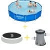 Bestway swimmingpool - Steel Pro - 366 x 76 cm - Inklusiv solsejls- og filterpumpe