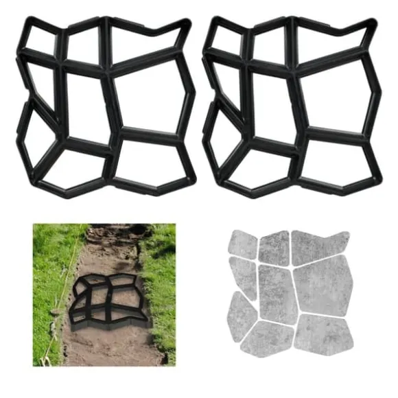 Betonform, 4x42x42 cm, Sort