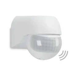 BEVÆGELSES- OG SKUMØRINGSSENSOR 180° - UDENDØRS - IP44 - HVID - SENSOR 12m