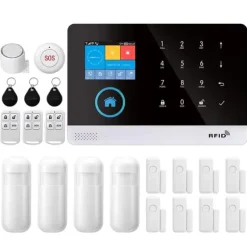 Bevægelsesdør Magnet Sensor Alarm System, Smart Home Integration, Forbedret Sikkerhed,EU Stik, 2G GSM Kit E