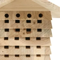 Bihotel i massivt fyrretræ - Tiltræk solitære bier | Størrelse: 22x20x20 cm