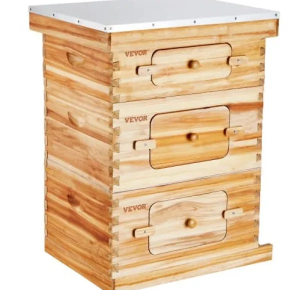 Bikube, 30-ramme Langstroth startpakke, 56,2x46,2x76 cm, fyrretræ