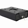 Bil Safe med lås - Robust metalboks til værdigenstande | Farve: Sort | Størrelse: 21.8x16x7 cm