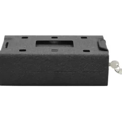 Bil Safe med lås - Robust metalboks til værdigenstande | Farve: Sort | Størrelse: 21.8x16x7 cm