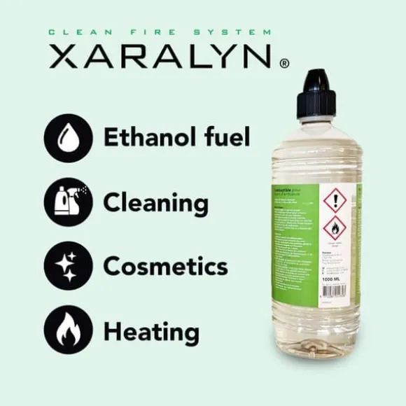 Bioethanol CL100 (24X 1 liter) - 100 % ren bioethanol - Lugtfri - Hollandsk oprindelse - Miljøvenligt brændstof