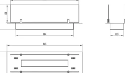 Biopejs / Flush indsats 65 cm / Sort mat med glas / TÜV certifikat / Flush indsats