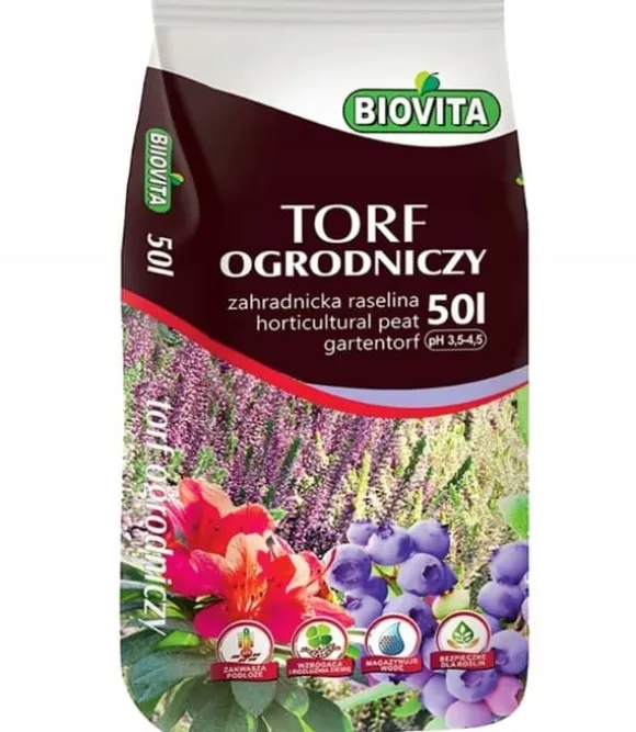 BIOVITA SURTØRV til blåbær og syreholdige planter pH 3,5-4,5 50L