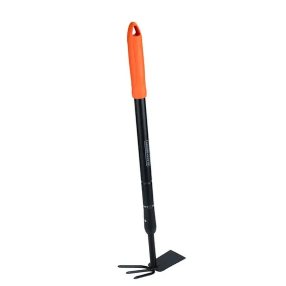 Black+Decker Teleskopisk Kultivator med Hakke: Justerbar Haveværktøj
