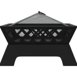 Bålfad med ildrager - Dyb skål til hyggelige fremstød | Størrelse: 50 cm | Materiale: Stål