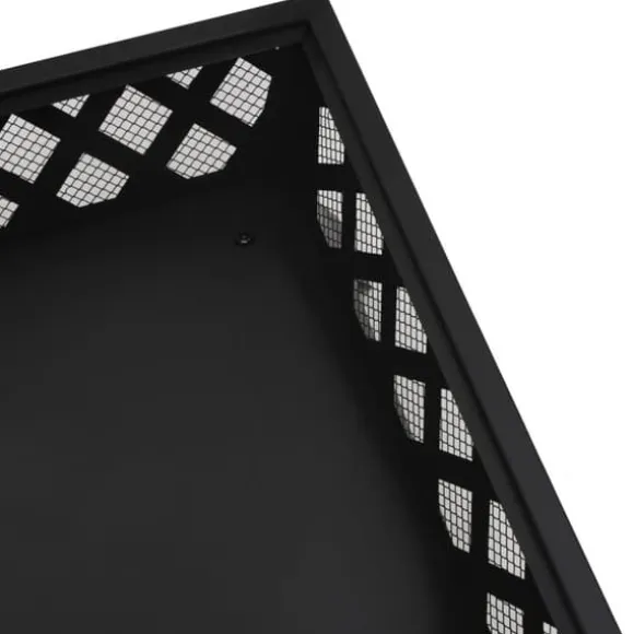 Bålfad med ildrager - Dyb skål til hyggelige fremstød | Størrelse: 50 cm | Materiale: Stål