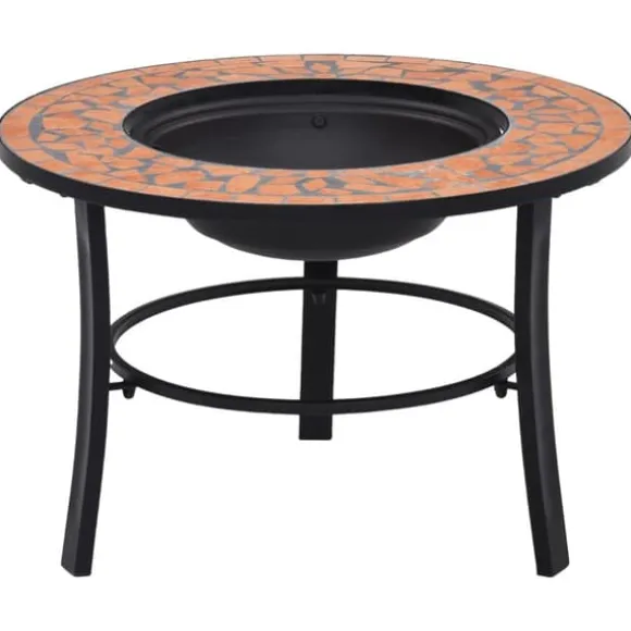 Bålfad mosaik 68 cm keramik terracottafarvet - Ildsted - Ildsteder - Home & Living