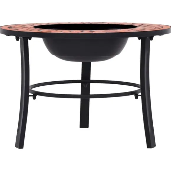 Bålfad mosaik 68 cm keramik terracottafarvet - Ildsted - Ildsteder - Home & Living