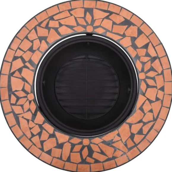 Bålfad mosaik 68 cm keramik terracottafarvet - Ildsted - Ildsteder - Home & Living