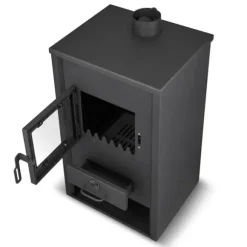 BLIST B2E Moderne Design Træbrændeovn med Vandmantel - 15 kW, Miljøvenlig Opvarmning til Designbevidste Hjem