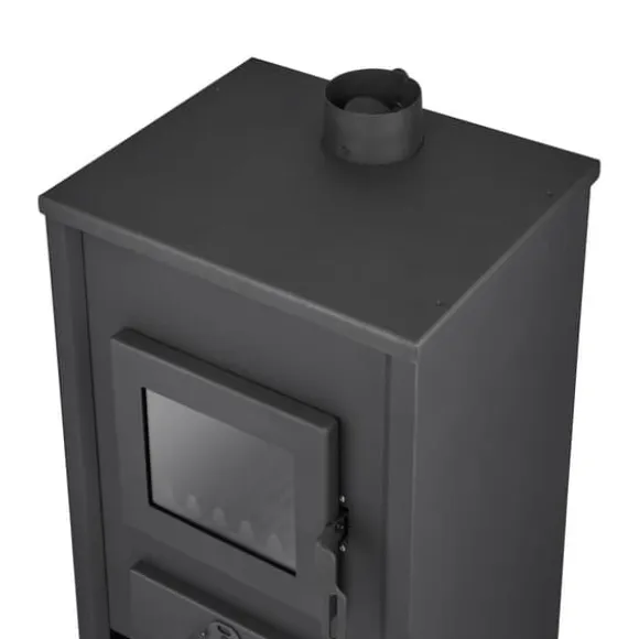 BLIST B2E Moderne Design Træbrændeovn med Vandmantel - 15 kW, Miljøvenlig Opvarmning til Designbevidste Hjem